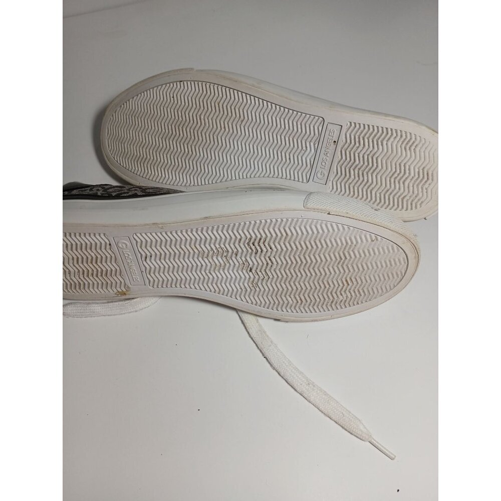 GBG GUESS Women's Signature Brown Blue Sneakers Low Top Lace Up 7.5 GGMEEKIE - Picture 6 of 7